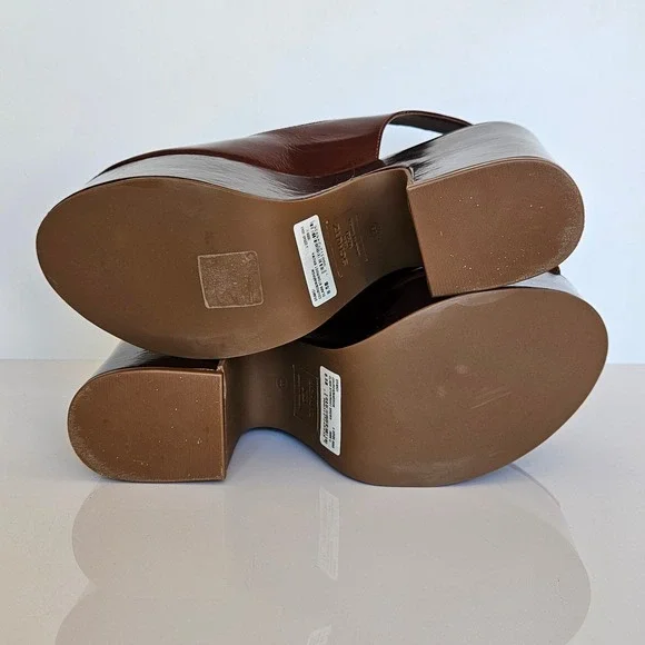 SCHUTZ Brandi Platform Sandals Root Brown $198 Size US 8.5 - Picture 12 of 15